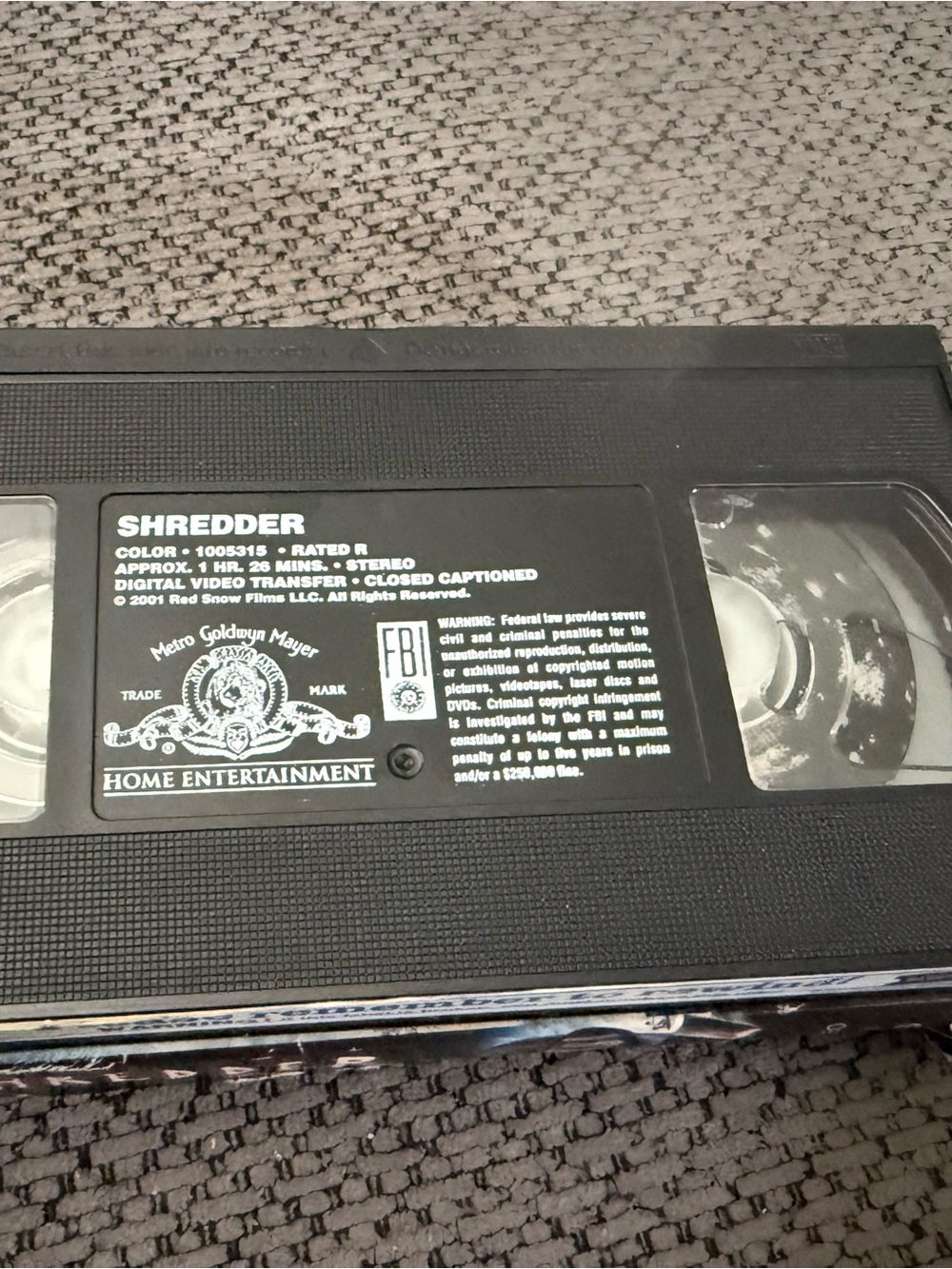 Shredder (VHS) - Picture 3 of 3
